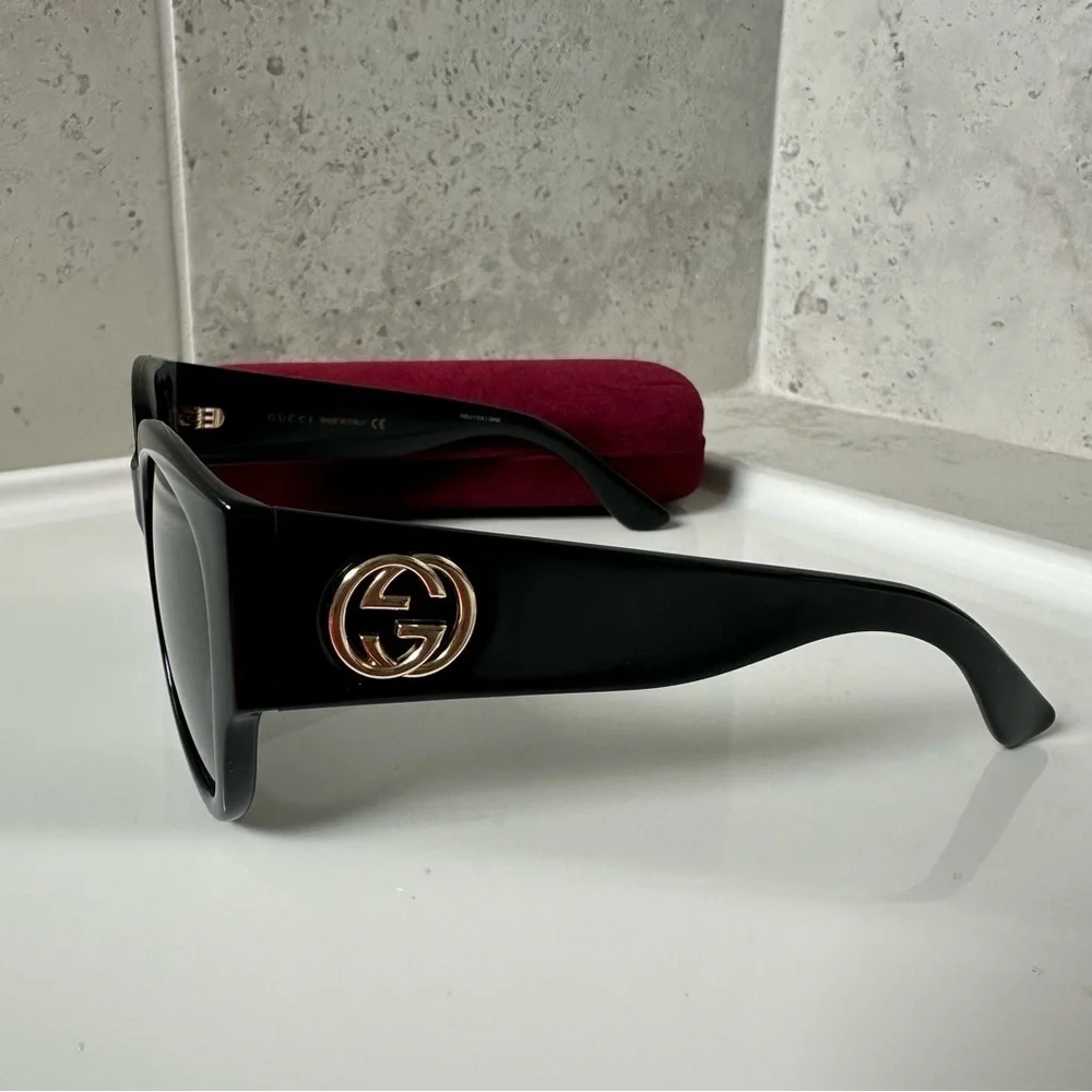 Gucci Black 55mm Square Sunglasses